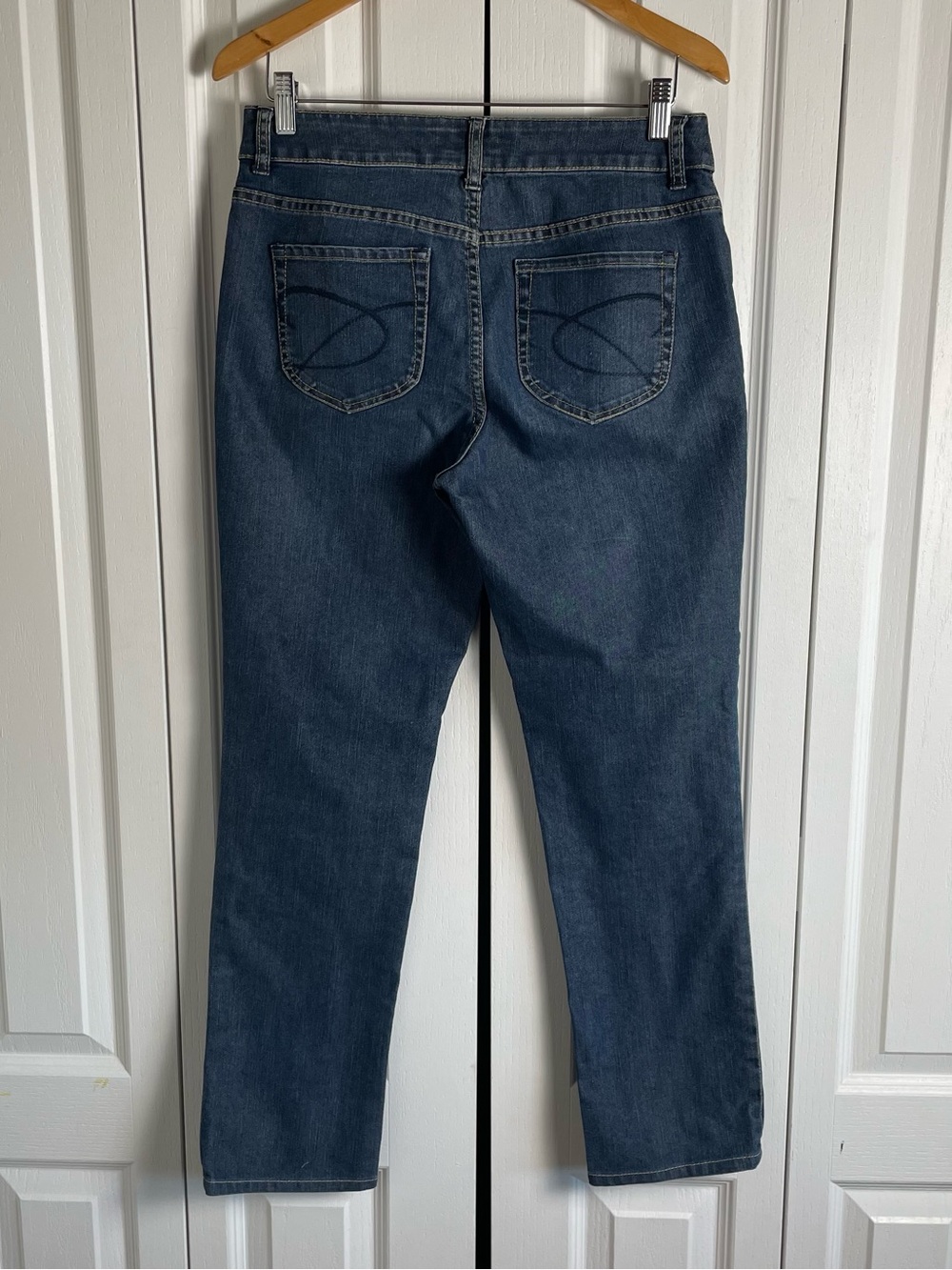 Chico's Platinum Denim Ultimate Fit Slim Leg Jeans Women’s Size 0.5 (S/6) Blue - Picture 6 of 15
